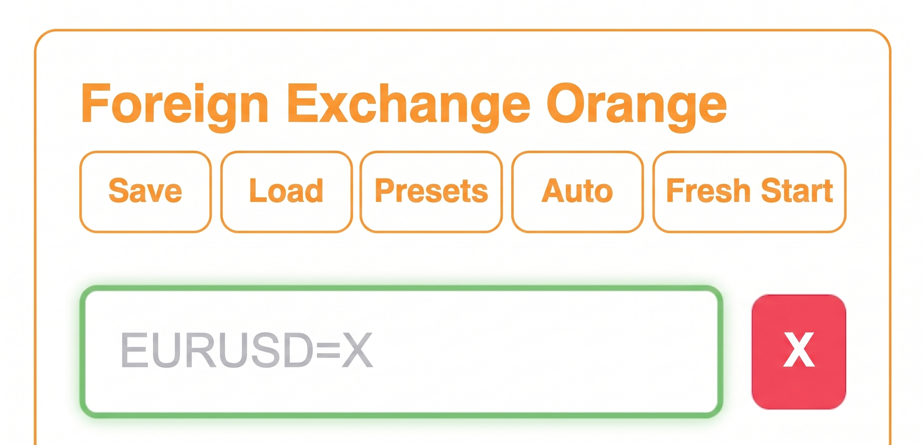 A list's tool row, with a validated ticker glowing green